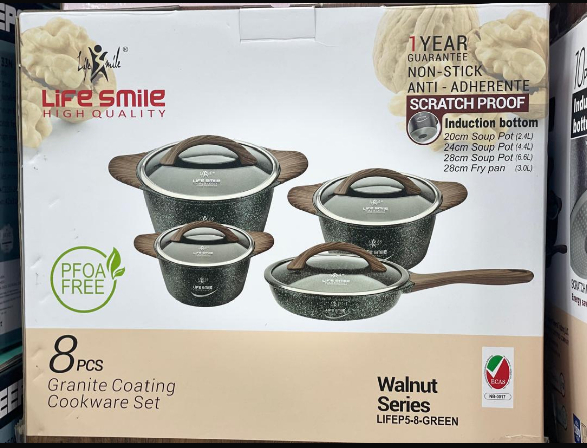 سرویس پخت و پز 8 پارچه لایف اسمایل مدل LIFEP5-8-